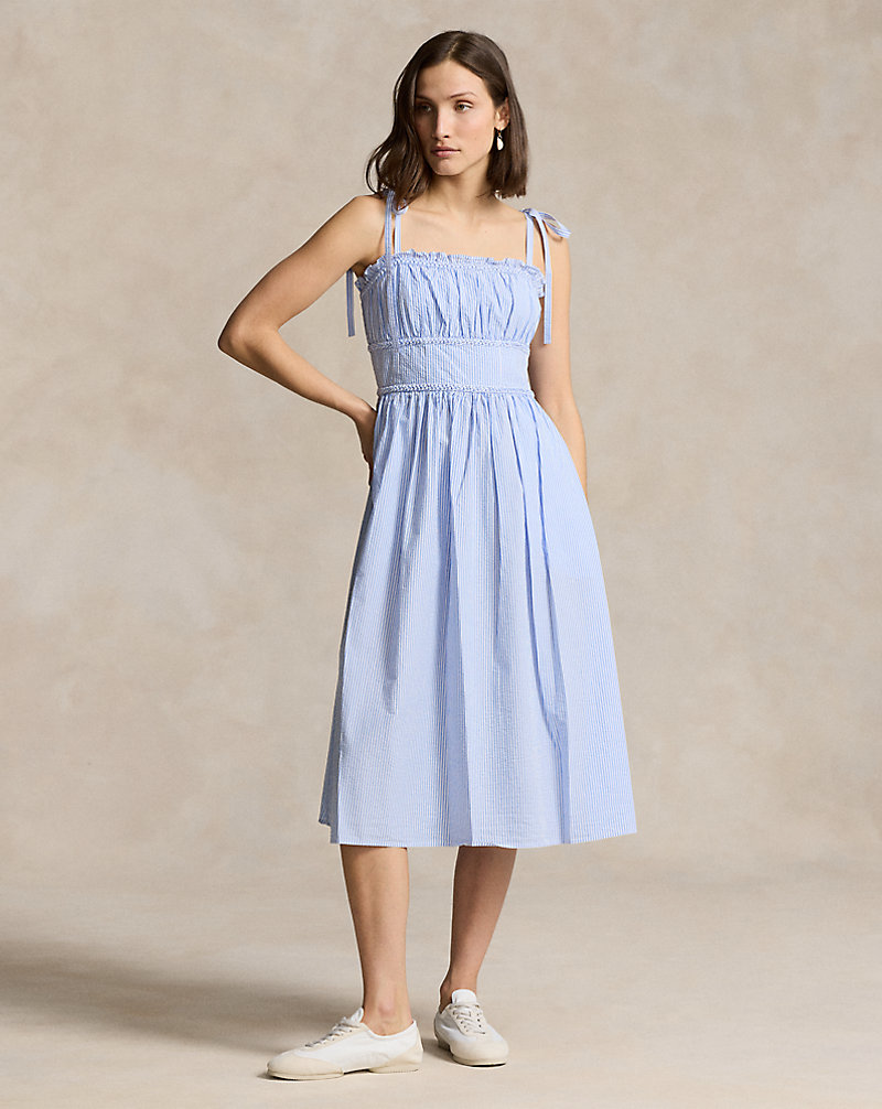Cotton Seersucker Dress Polo Ralph Lauren 1