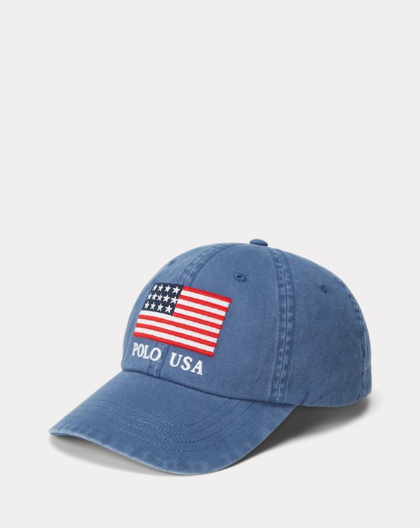 Embroidered Flag Twill Ball Cap