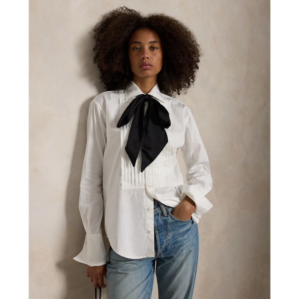 Camicia da smoking in cotone