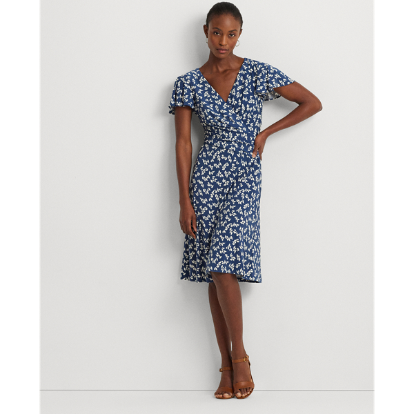 Ju-a | Short sleeve brushed DTY surplice dress