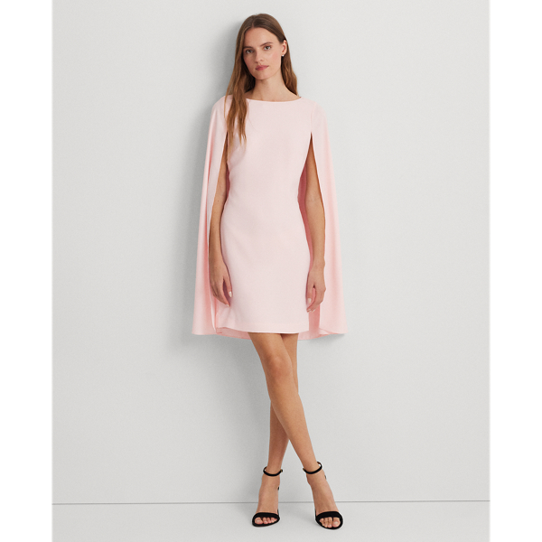 Cape Georgette Cocktail Dress