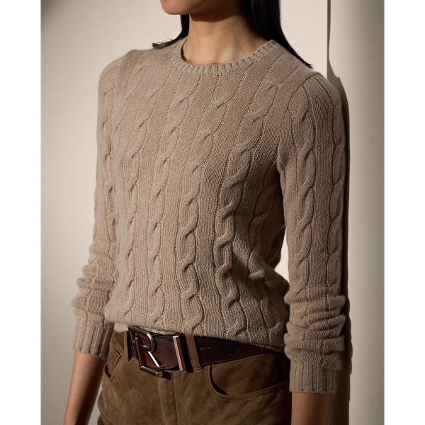 Cable Knit Cashmere Jumper for Women Ralph Lauren PT