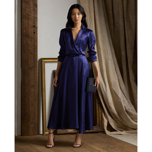 Aniyah Silk Satin Day Dress