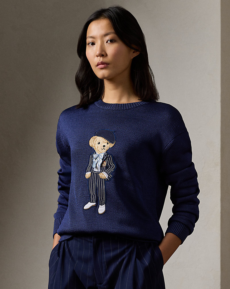 Cricket Polo Bear Silk Sweater Ralph Lauren Collection 1
