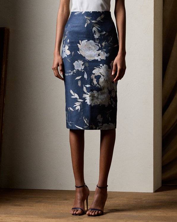 Whitley Floral Jacquard Skirt