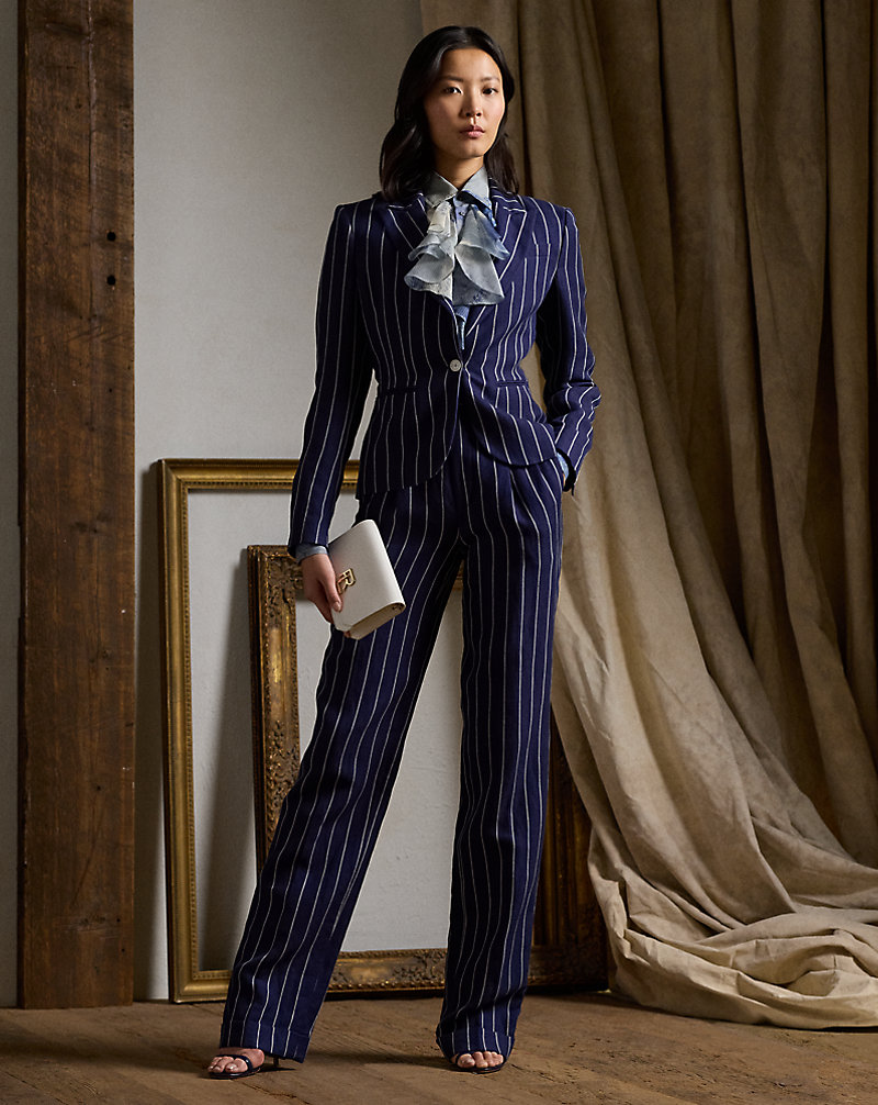 Stamford Striped Linen-Cotton Trouser Ralph Lauren Collection 1