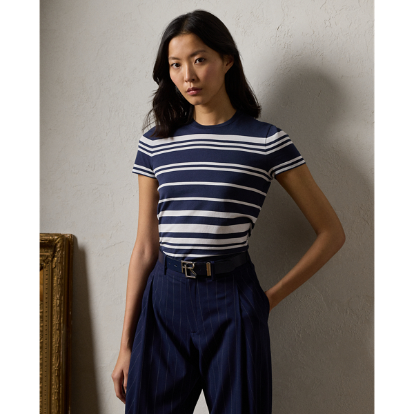 Variegated Striped Jersey Tee Ralph Lauren Collection 1