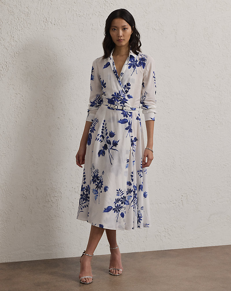 Aniyah Floral Textured Day Dress Ralph Lauren Collection 1