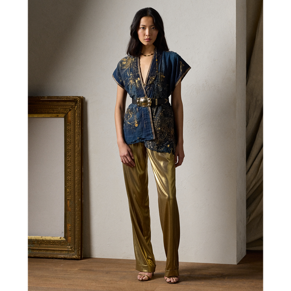 Stamford Foiled Georgette Trouser Ralph Lauren Collection 1