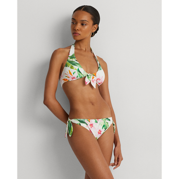 Floral Side-Tie Hipster Bikini Bottom