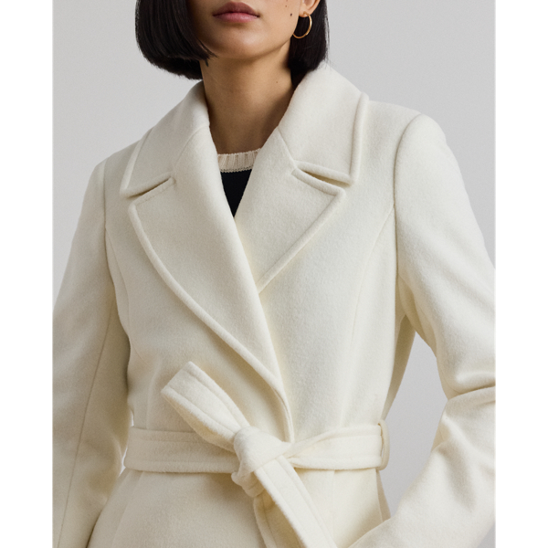 Ralph lauren wool cashmere wrap coat hotsell