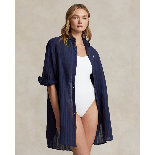 Pyjama D'été En Coton Et Lin Pour Homme Peignoir Kimono Spa Robe De