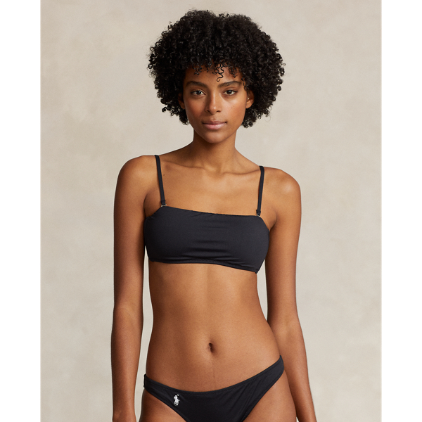 Haut De Bikini Bandeau Noir - Bretelles Amovibles - Sans Bretelles - Top Maillot De Bain Femme - Plage & Piscine - 5