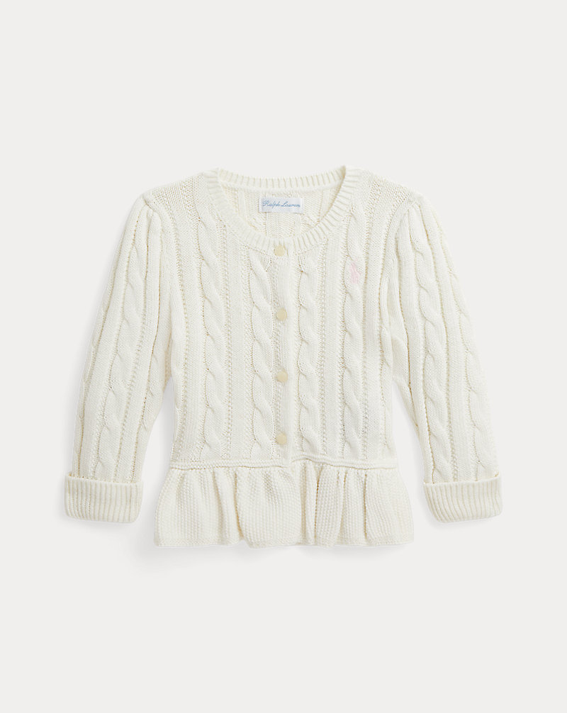 Cardigan a peplo in cotone Baby Girl 1