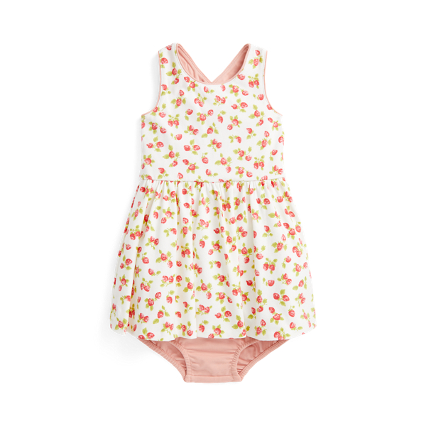 Strawberry Jersey Dress &amp; Bloomer Baby Girl 1