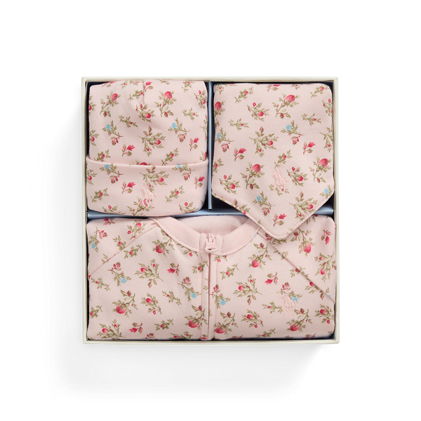 Floral Cotton Interlock 3-Piece Gift Set for Baby Girl | Ralph Lauren® UK