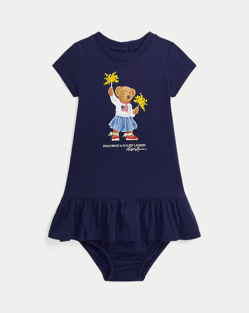 T-Shirtkleid und Höschen mit Polo Bear Baby-Mädchen 1