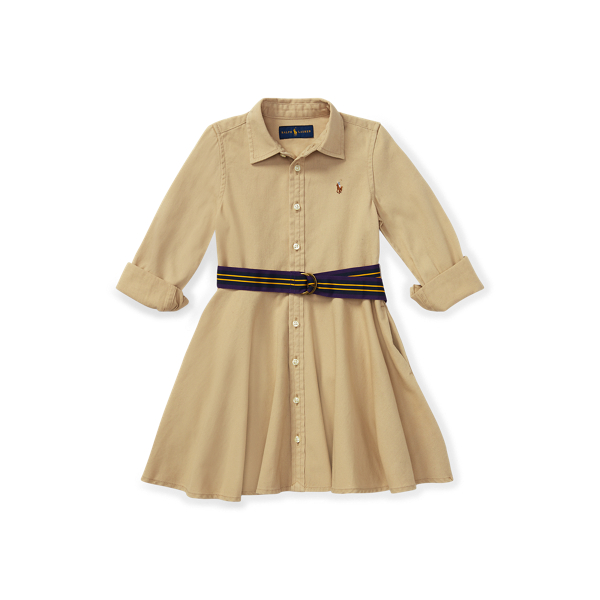 Belted Cotton Chino Shirtdress GIRLS 1.5–6.5 YEARS 1