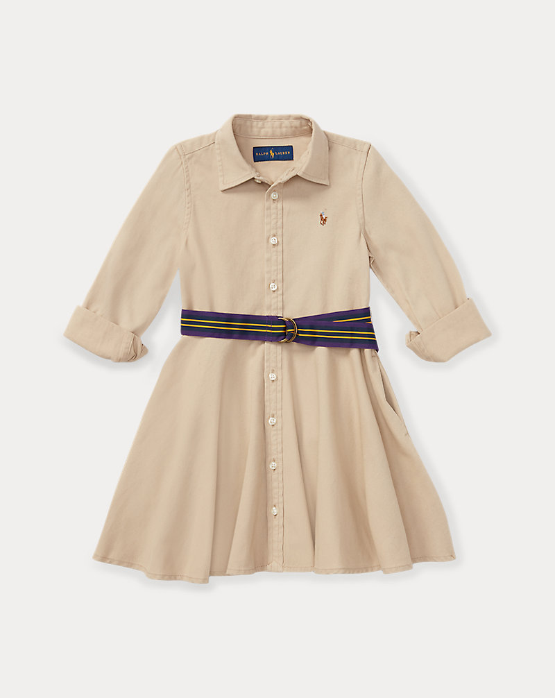 Belted Cotton Chino Shirtdress GIRLS 1.5–6.5 YEARS 1