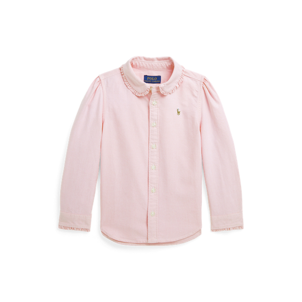 Ruffled Cotton Oxford Shirt