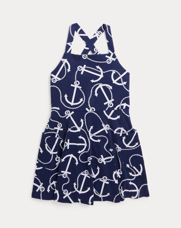 Anchor-Print Cotton Jersey Dress