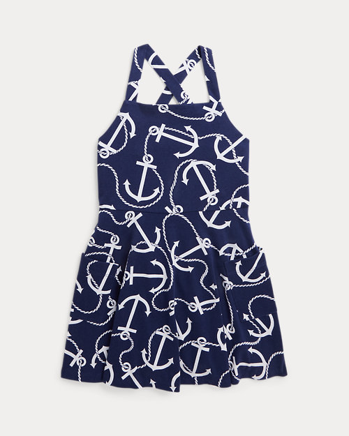 Anchor-Print Cotton Jersey Dress