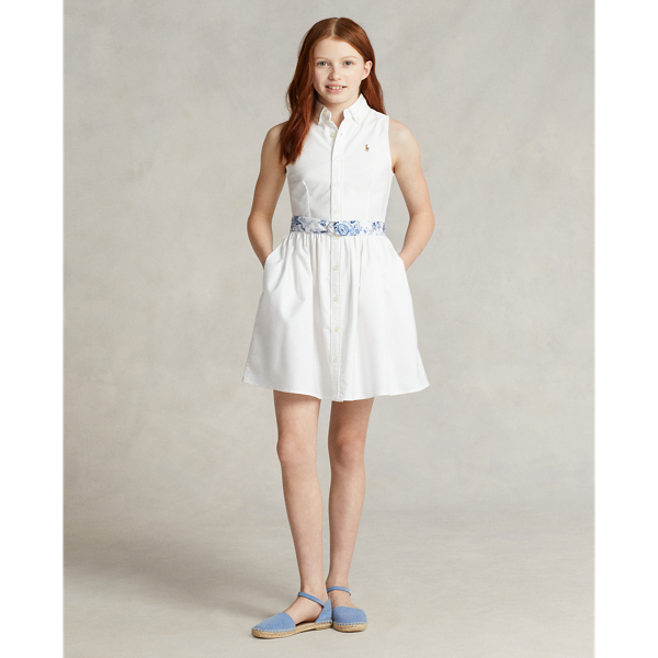Belted Cotton Oxford Dress