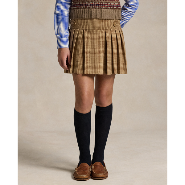 [폴로] Plaid Pleated Double-Knit Skort