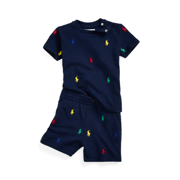 Polo Pony Cotton Mesh T Shirt for Baby Boy Ralph Lauren PA
