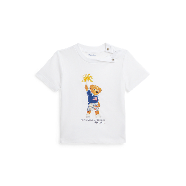 Katoenen jersey T-shirt met Polo Bear