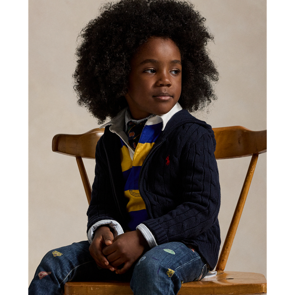 Cotton full zip sweater hotsell