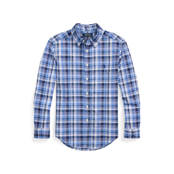 Plaid Cotton Poplin Shirt