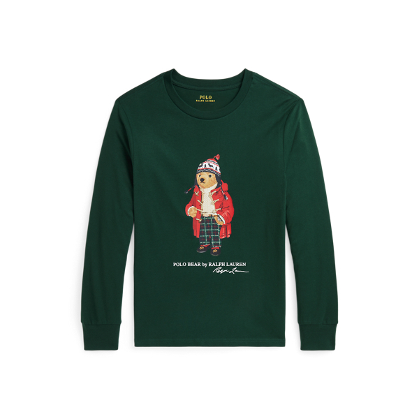Polo Bear Cotton Long Sleeve T Shirt for Boys Ralph Lauren PY