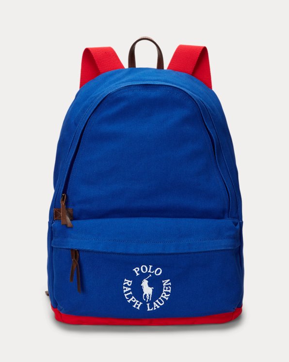 Logo-Embroidered Canvas Backpack