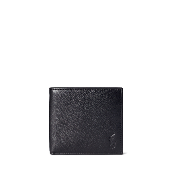 Pebbled Leather Billfold Wallet Polo Ralph Lauren 1