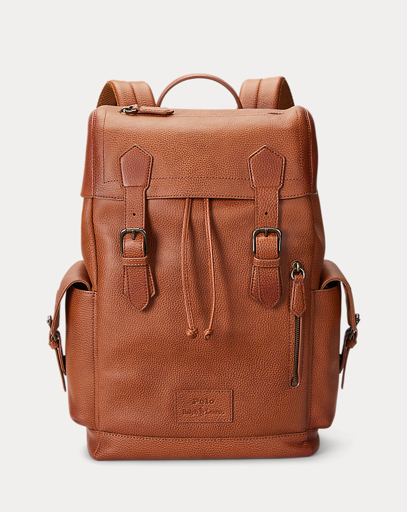Pebbled Leather Backpack Polo Ralph Lauren 1