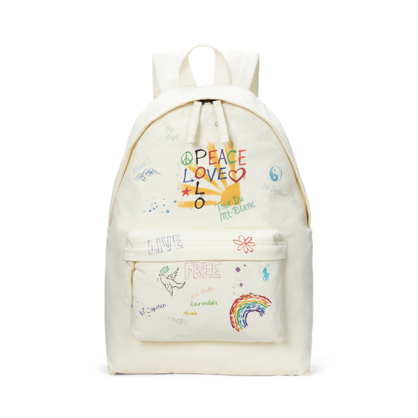 Peace Love Polo Canvas Backpack Polo Ralph Lauren 1