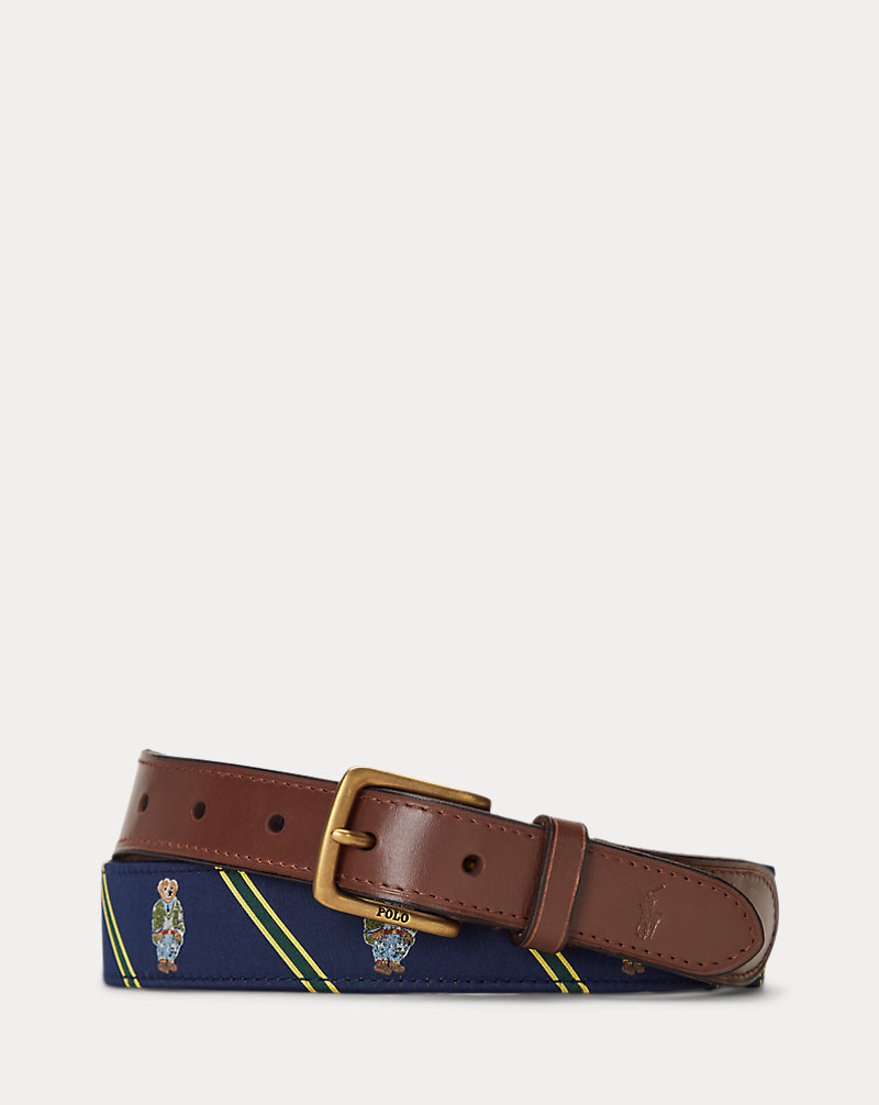 Polo Bear Leather-Trim Belt Polo Ralph Lauren 1