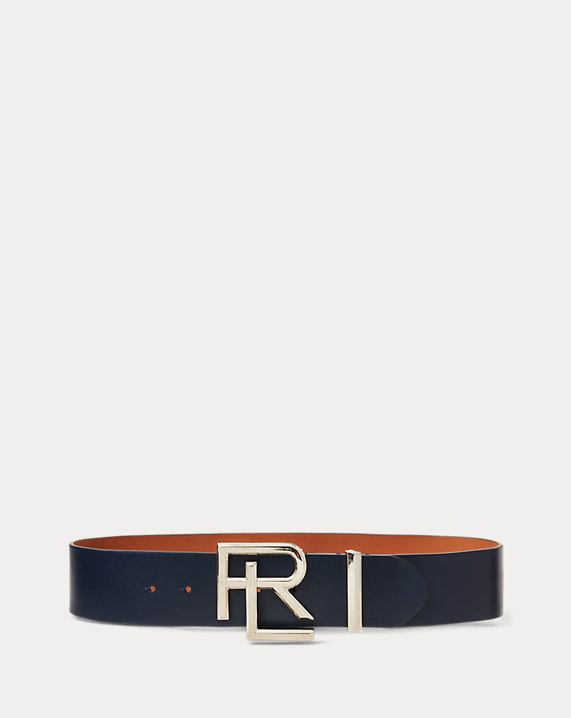 RL Box Leather Wide Belt Ralph Lauren Collection 1