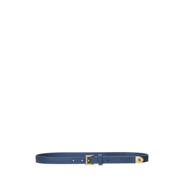 Pebbled Leather Skinny Belt Ralph Lauren Australia
