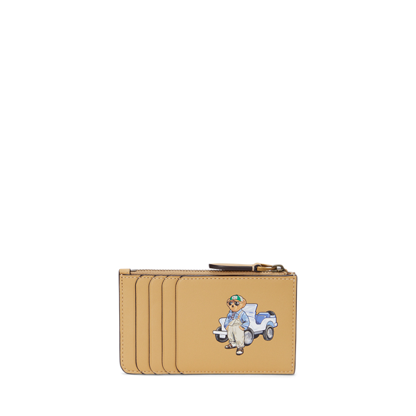 Polo Bear Leather Zip Card Case for Women | Ralph Lauren® AM