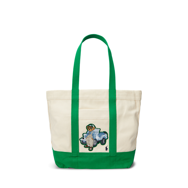 Canvas Medium Polo Bear Tote