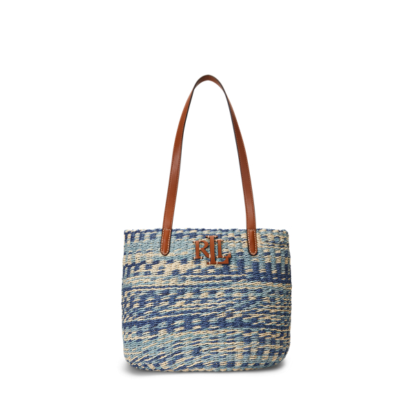 Striped Straw Medium Hartley Tote Bag