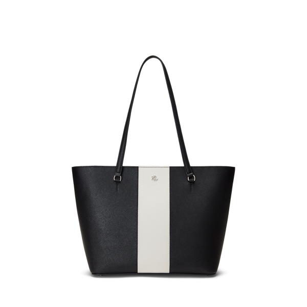 Striped Leather Medium Karly Tote Bag