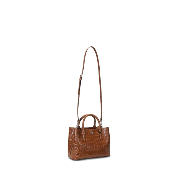 Embossed Leather Small Marcy Satchel for Women | Ralph Lauren® UK