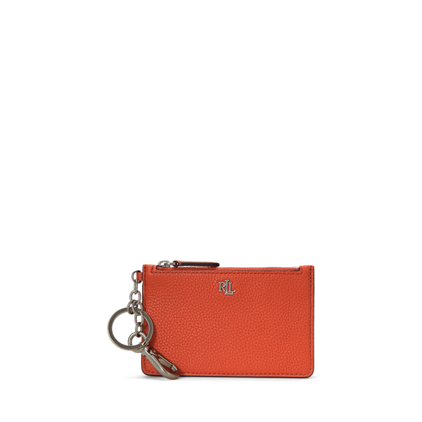 Pebbled Leather Zip Card Case Lauren 1