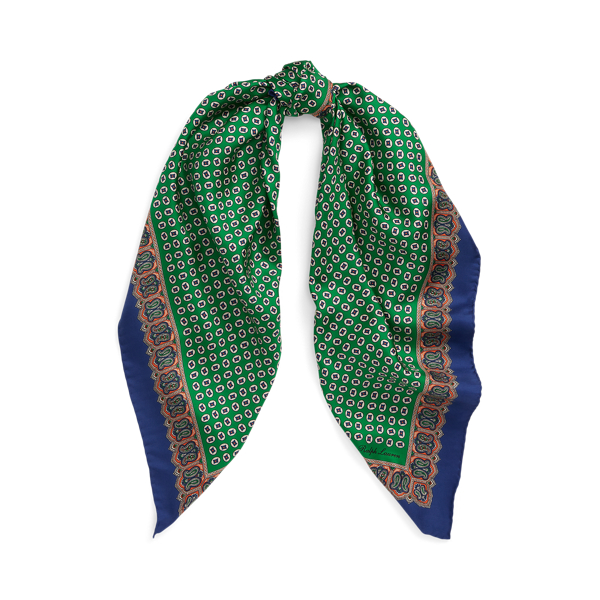 Quadratisches Foulard-Seidentwill-Tuch