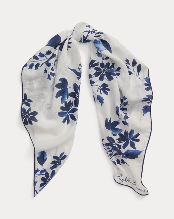 Floral Textured Square Scarf