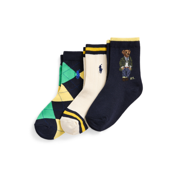 Polo Bear Crew Sock 3-Pack