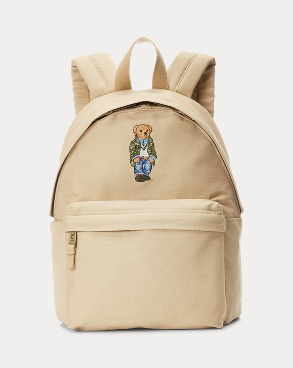 Polo Bear Cotton Canvas Backpack